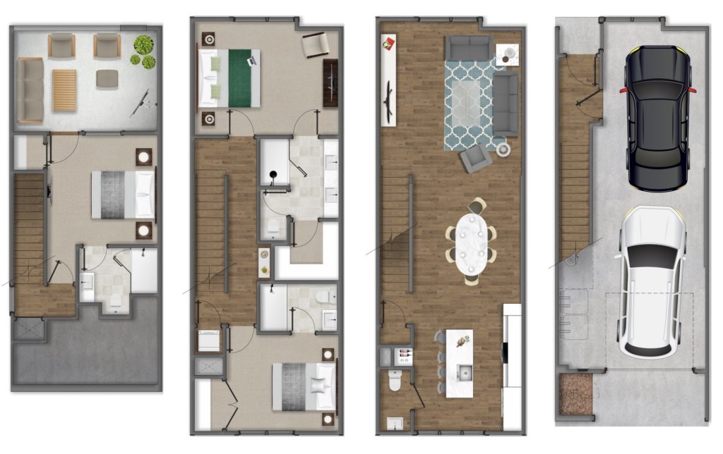 Luxury Townhomes in Southend Charlotte Bronson Square