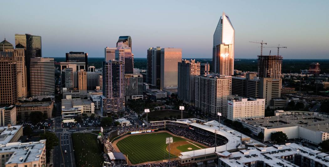 Aerial view of Charlotte stadium