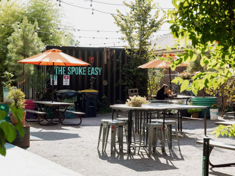The Spoke Easy outdoor patio in Charlotte