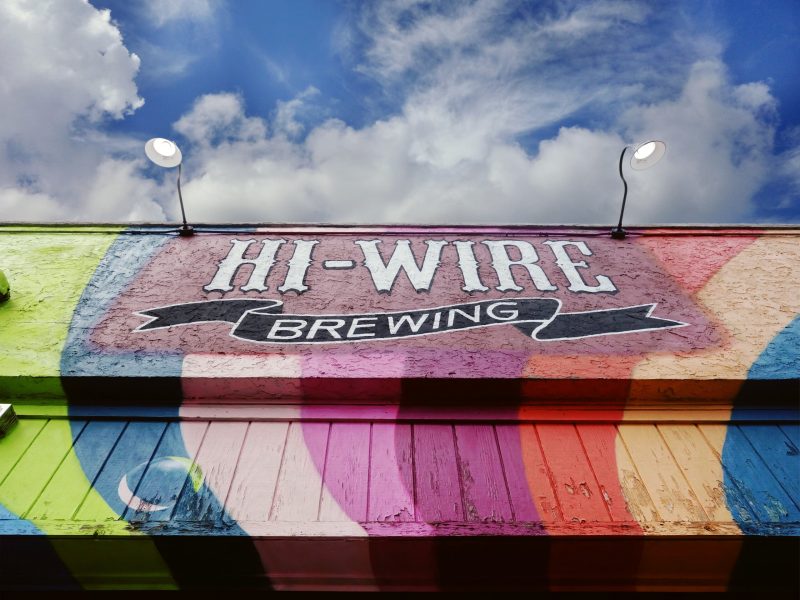 ASHEVILLE, NC - USA - 08-05-2022: Hi-Wire brewing building in downtown Asheville